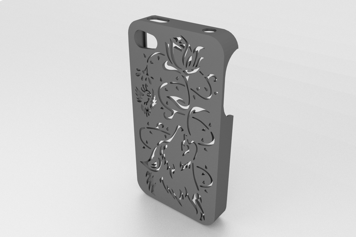 STL file Howling Wolf Iphone Case 6 6s・3D printable model to download・Cults